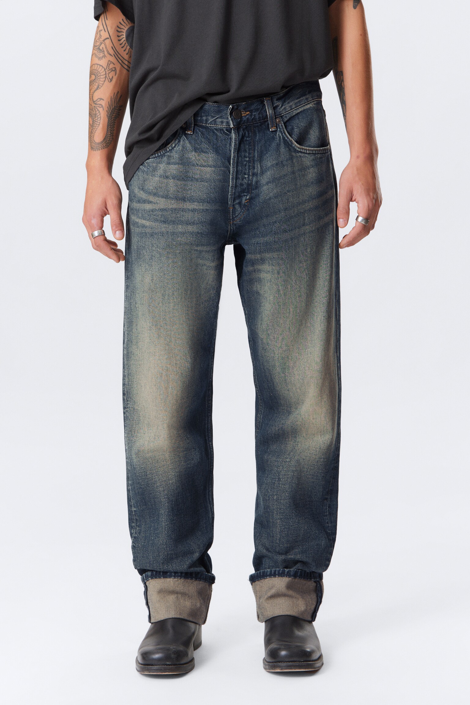 Orbit Mid Rise Regular Fold-Up Jeans - Baltic Blue – Dark Blue - 9