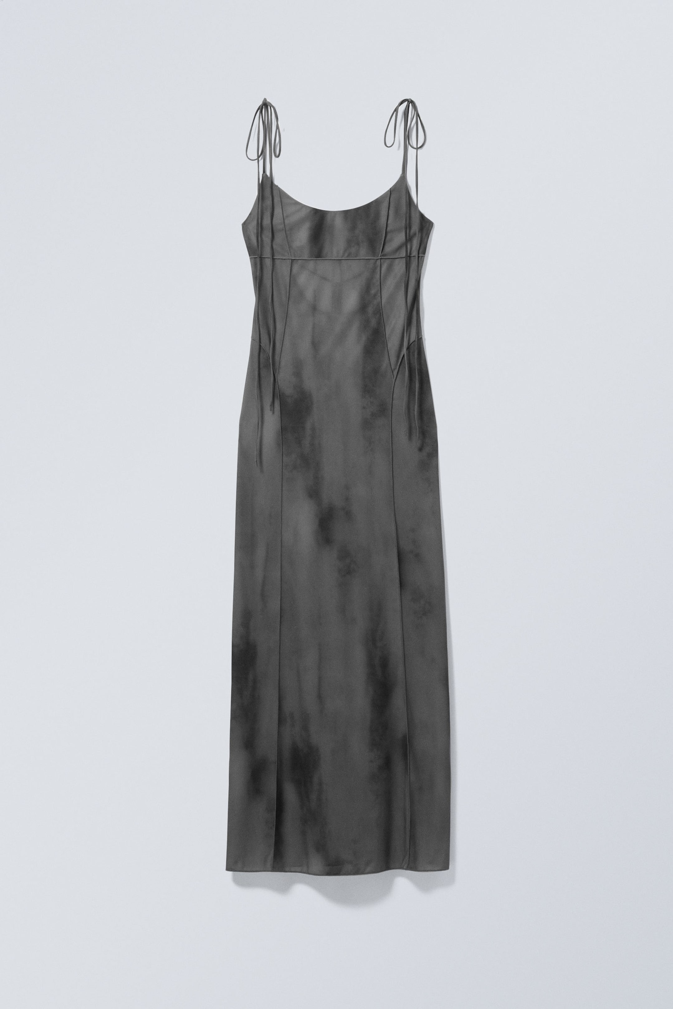 Blurred Dark Grey - Strap Maxi Dress - 4
