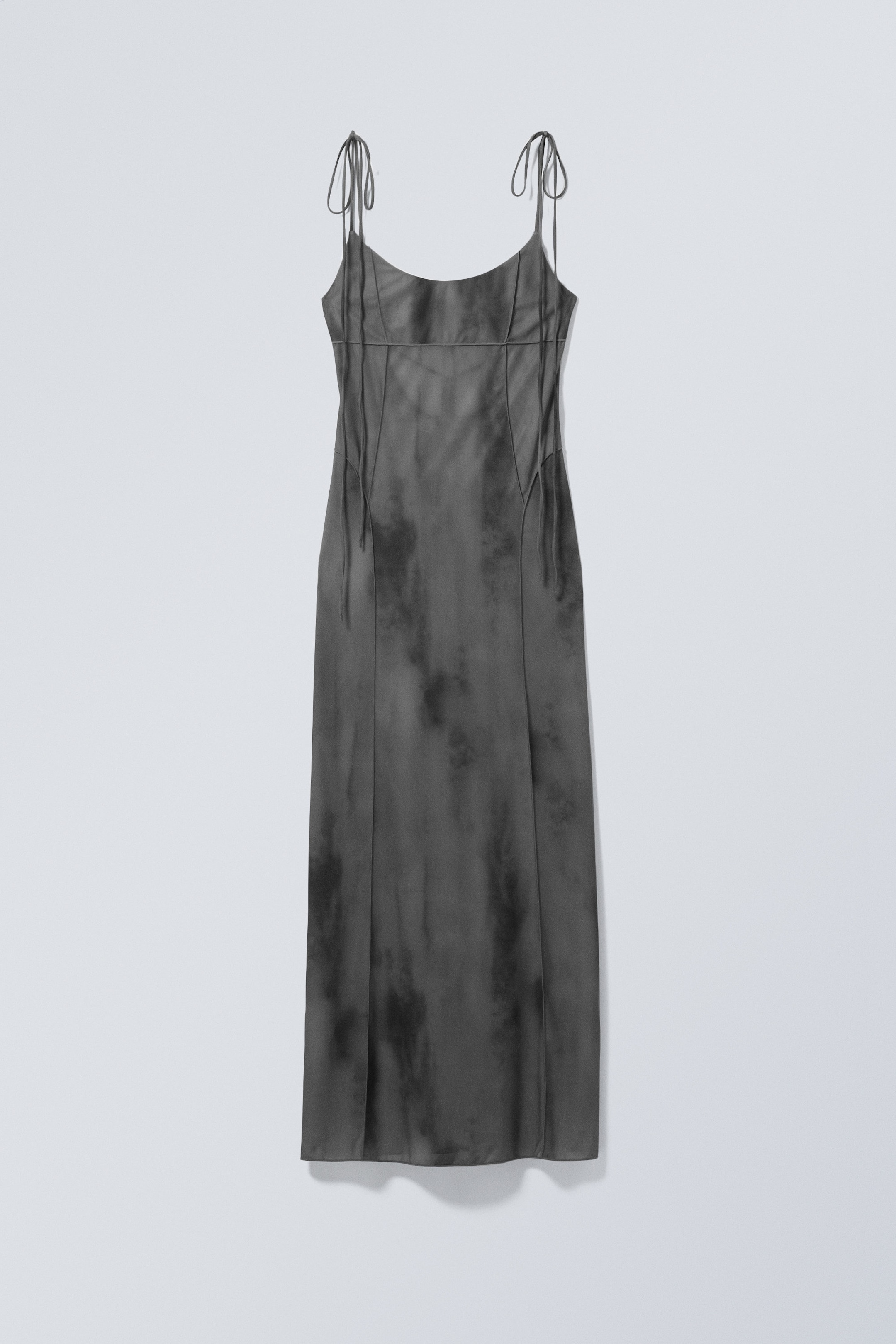 Blurred Dark Grey - Strap Maxi Dress - 1