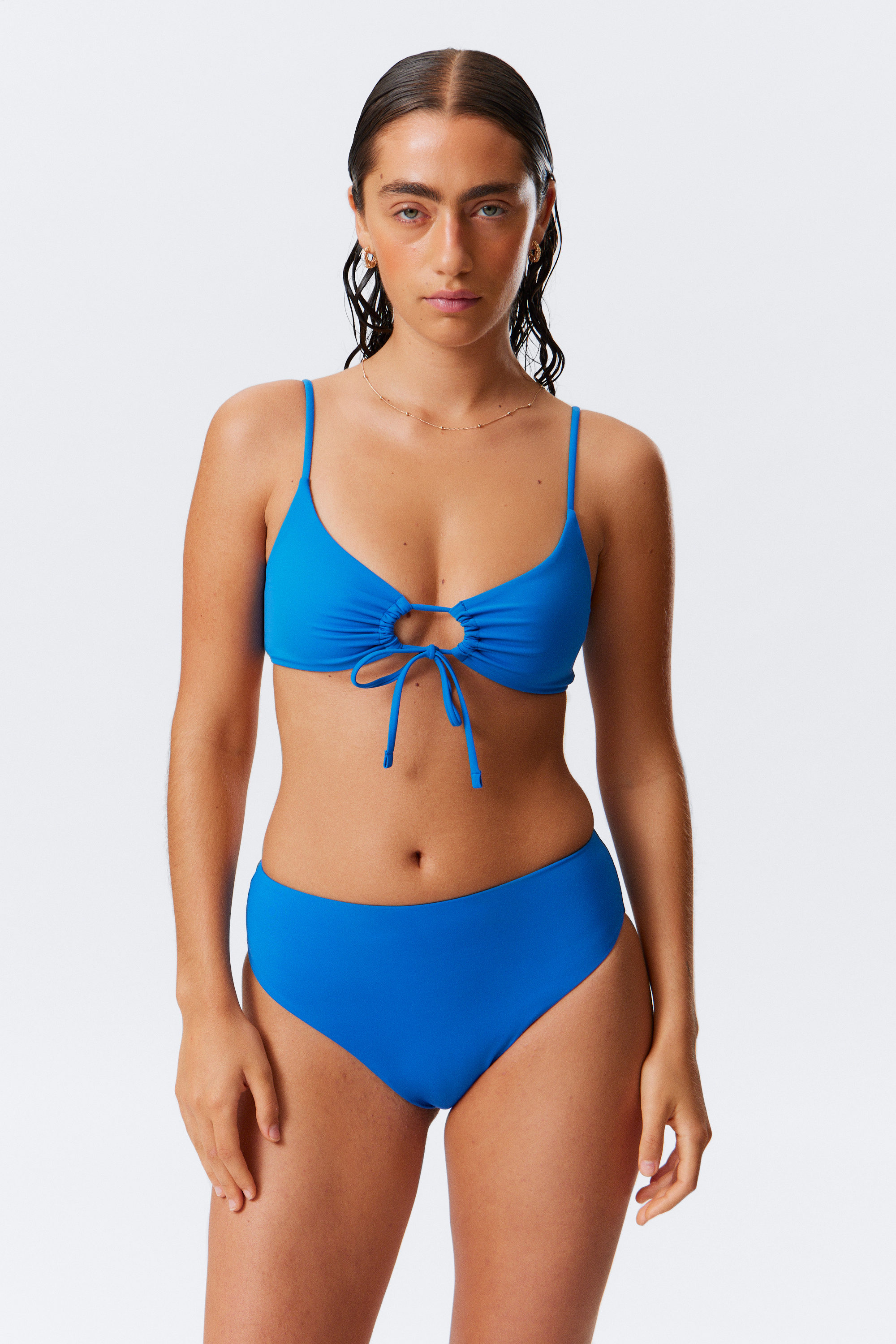 Bright Blue - Braziliaans bikinibroekje met hoge taille - 1