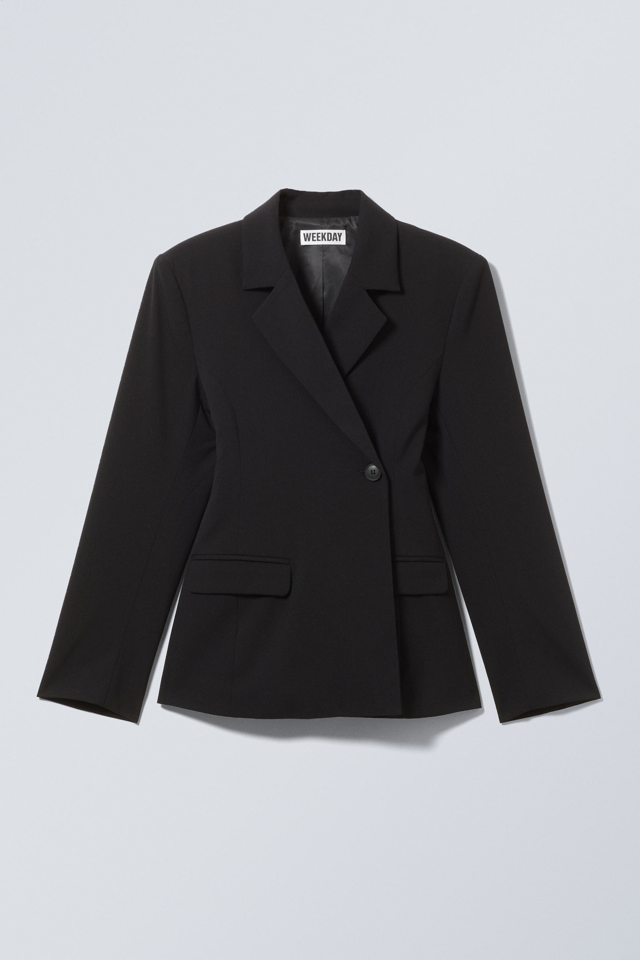 Zwart - Elegante double-breasted blazer - 0