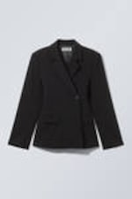 Zwart - Elegante double-breasted blazer - 0
