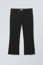 Black - Slim Fit Capri Trousers - 0