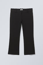 Schwarz - Schmal geschnittene Caprihose - 0