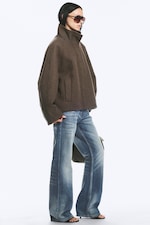 Dark Mole - Wool-blend funnel jacket - 3