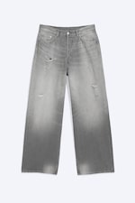 Complex Grey - Mellangrå - Astro Mid Waist Loose Baggy Unisex Jeans - 5