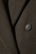 Dark Khaki Green - Logan Knee-Length Wool-Blend Coat - 6