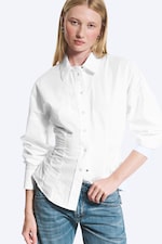 White - Waisted A-Line Shirt - 1