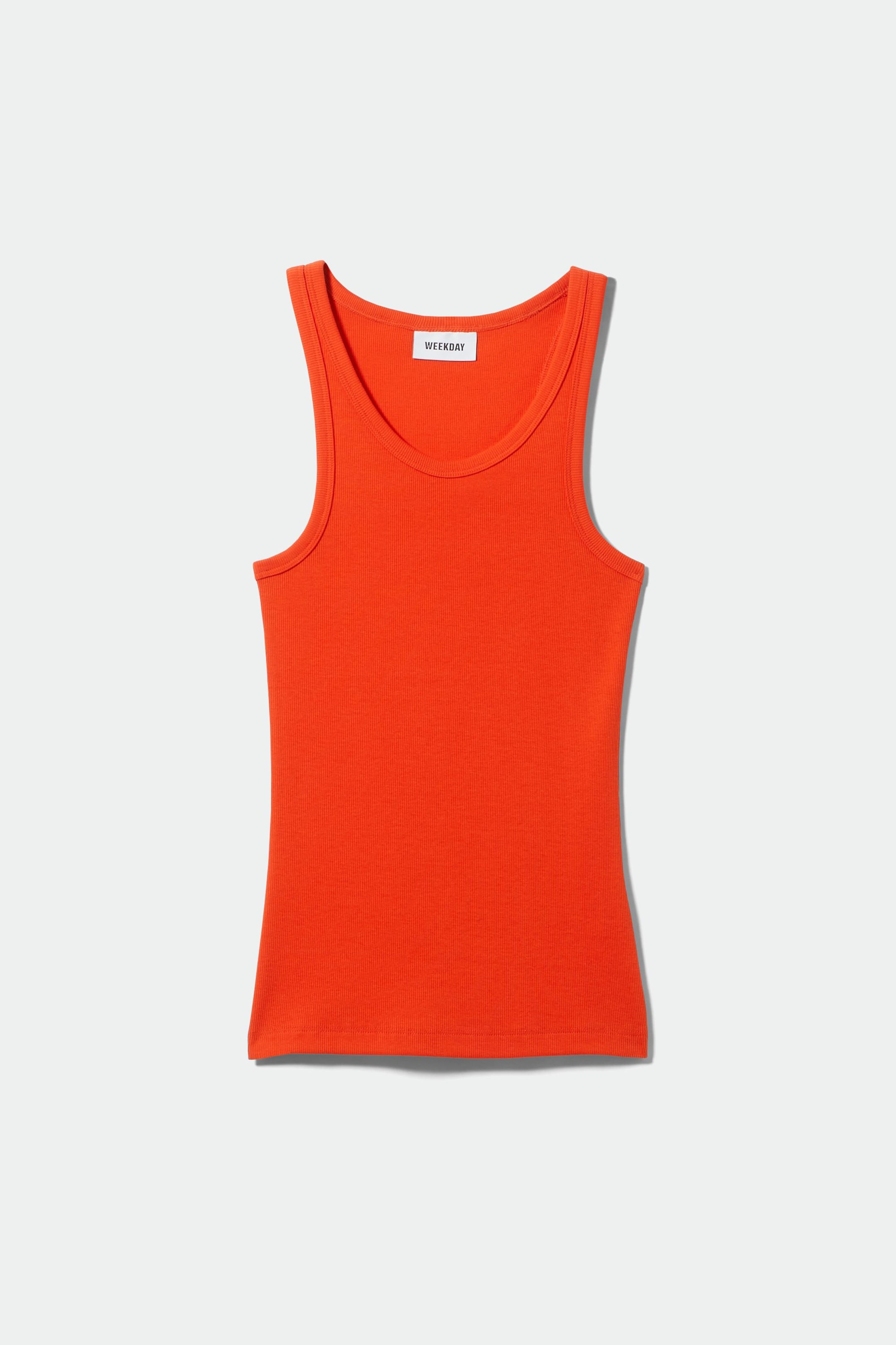 Leuchtendes Orange - Enganliegendes Tanktop - 0