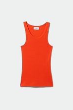 Leuchtendes Orange - Enganliegendes Tanktop - 0