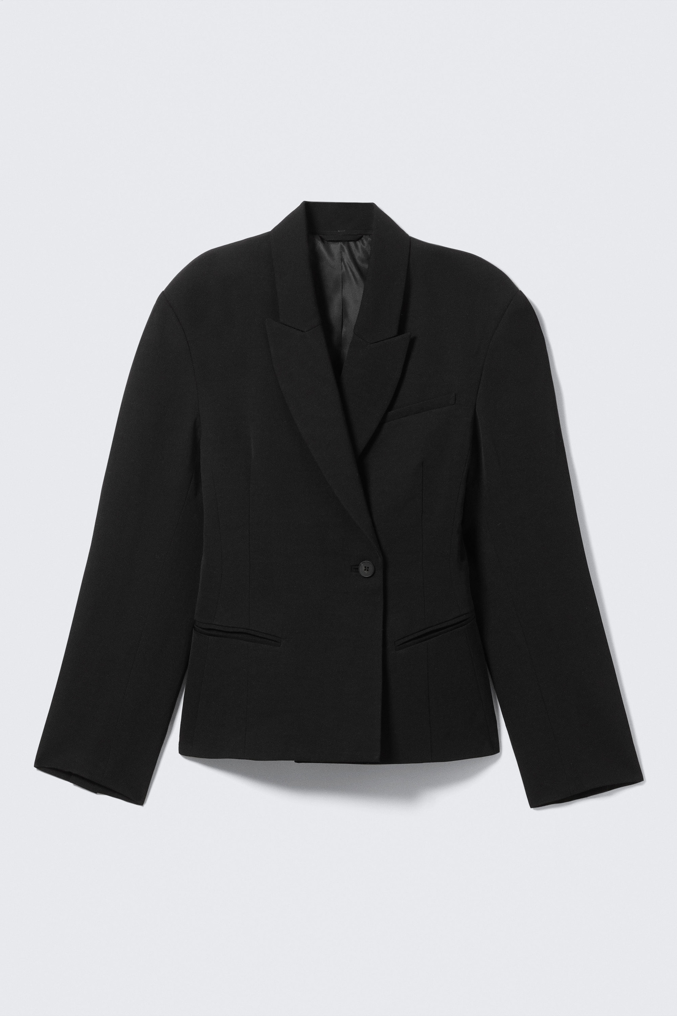 Black - Waisted Linen-Blend Blazer - 5