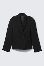 Black - Waisted Linen-Blend Blazer - 5