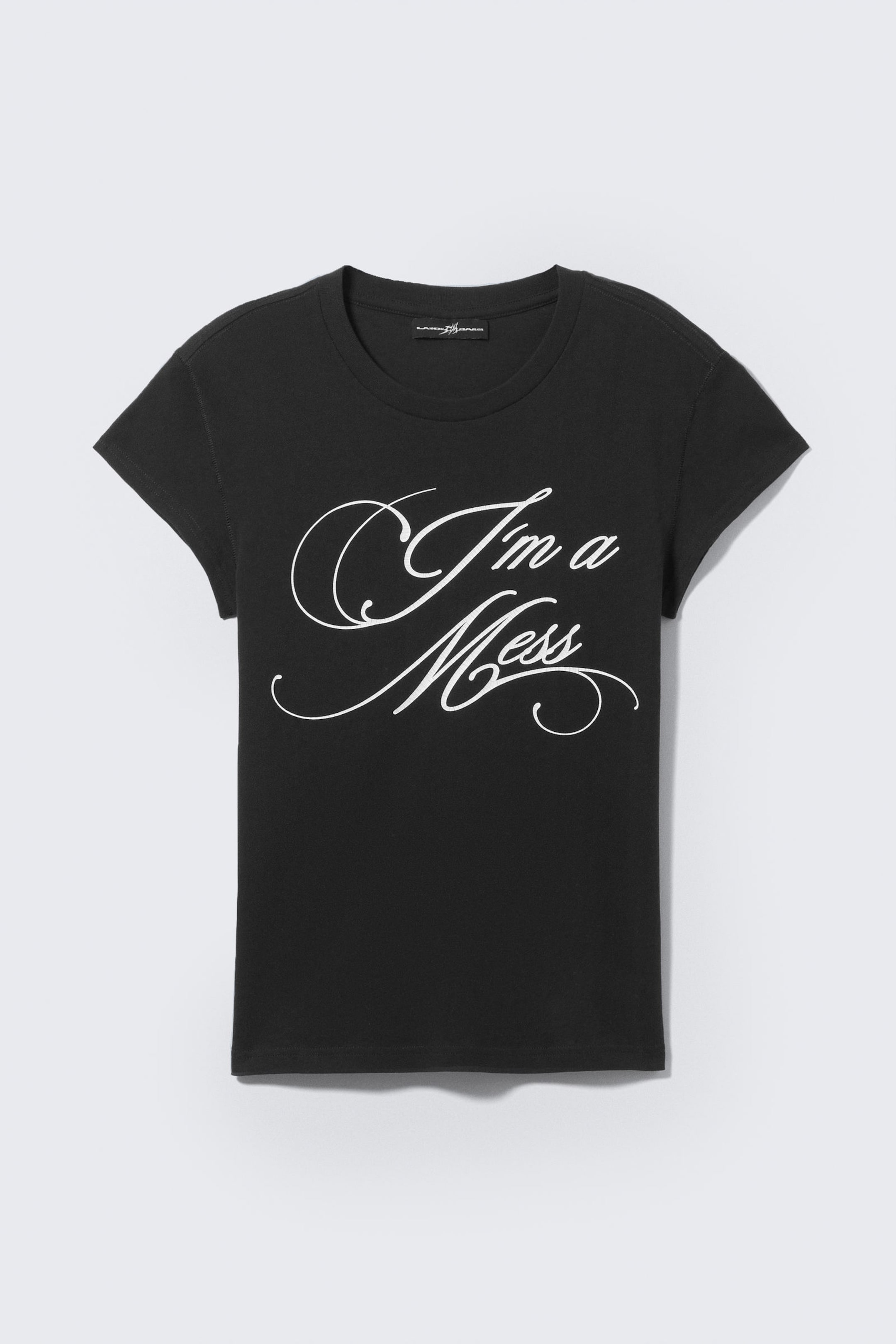 Black - I'm a Mess - CM x LB Fitted Short-Sleeved Unisex T-shirt - 6