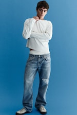 Captain Blue - Ljusblå - Sky low waist regular bootcut jeans - 0