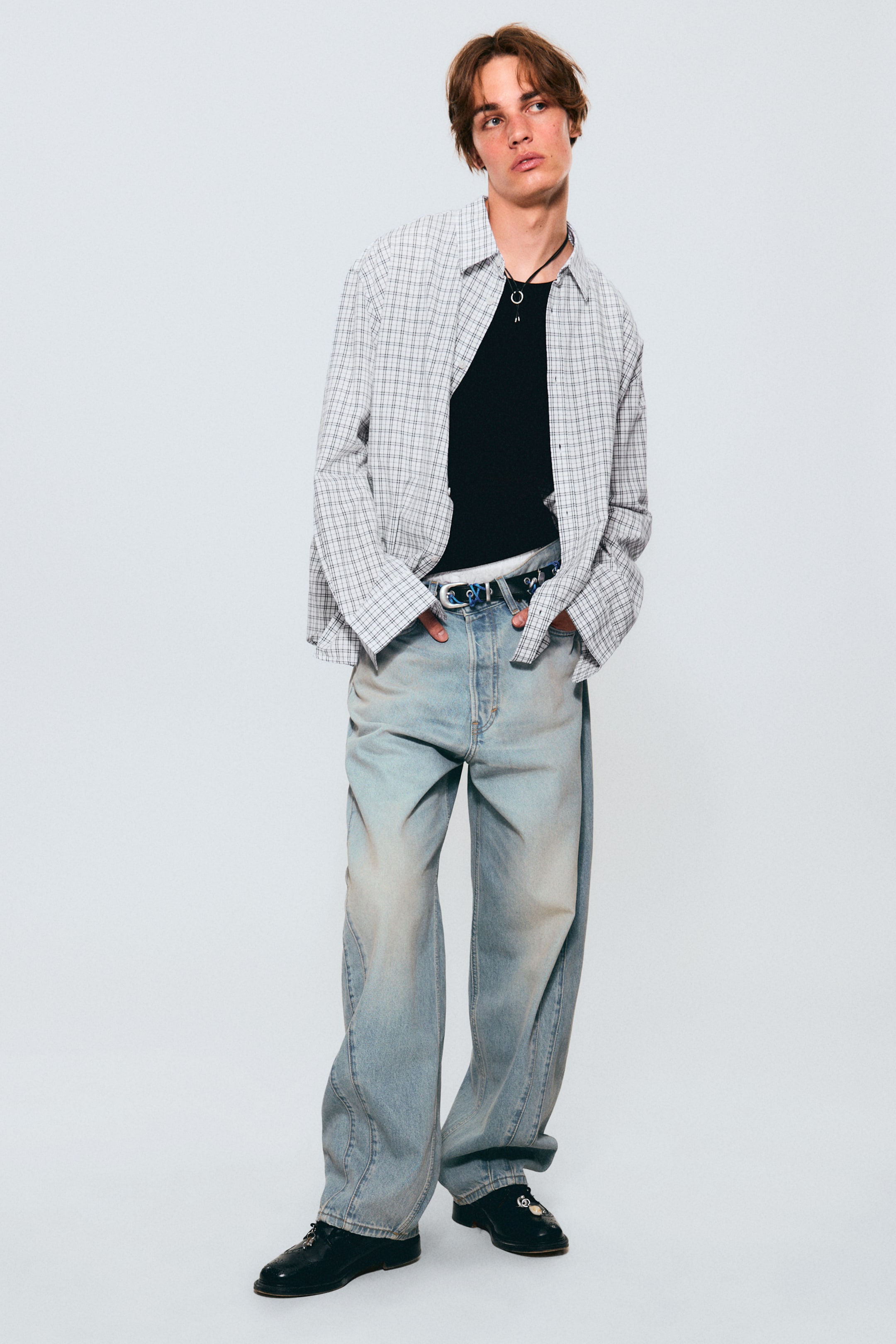 Visa större bild: Paneljeans med lös passform - Port Blue - Ljusblå - HERR | H&M SE 3