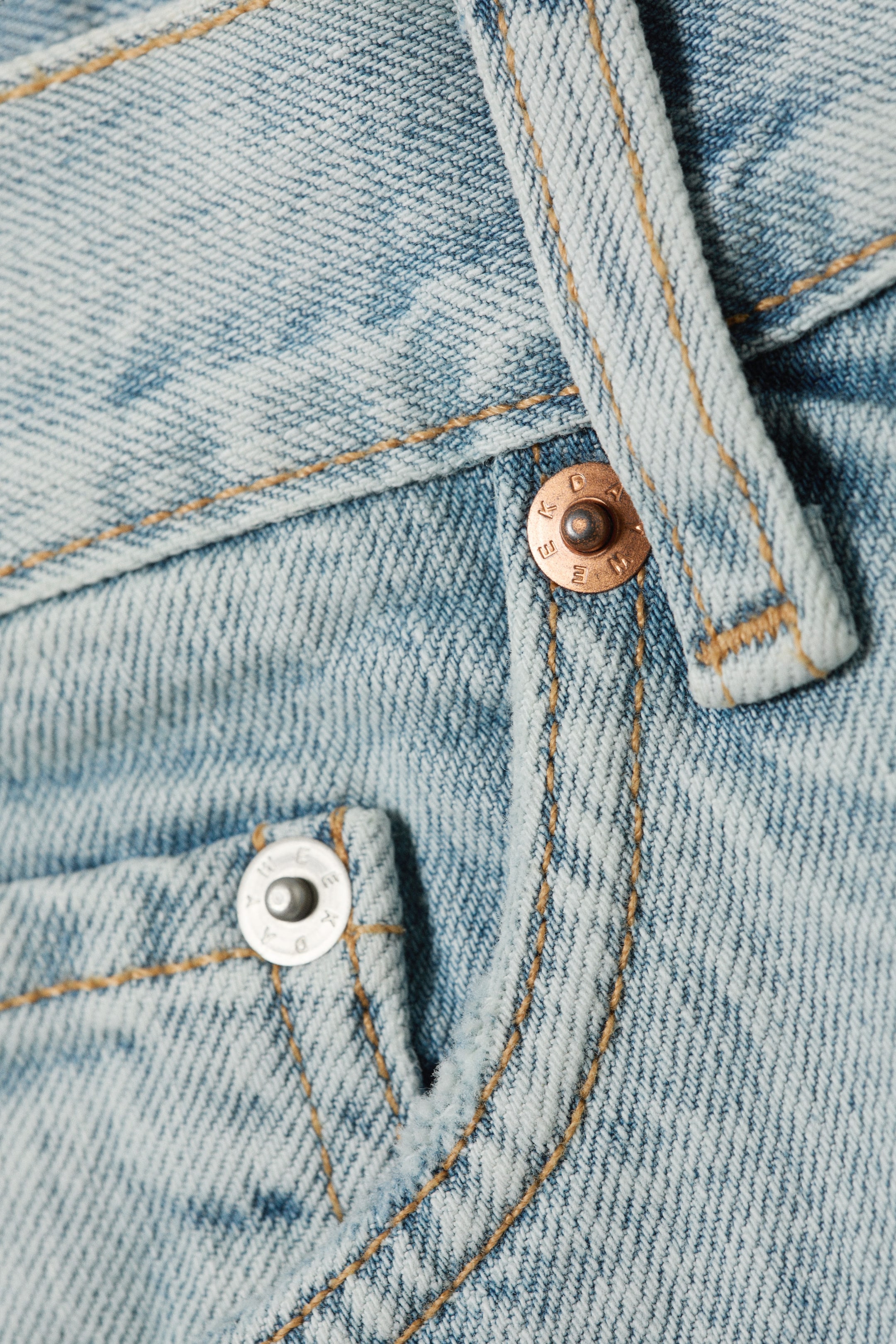 Dream Blue - Light Blue - Galaxy Mid Rise Loose Denim Shorts - 6