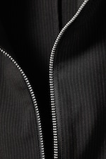 Striped Black - Slim Long-Sleeved Zip Shirt - 5