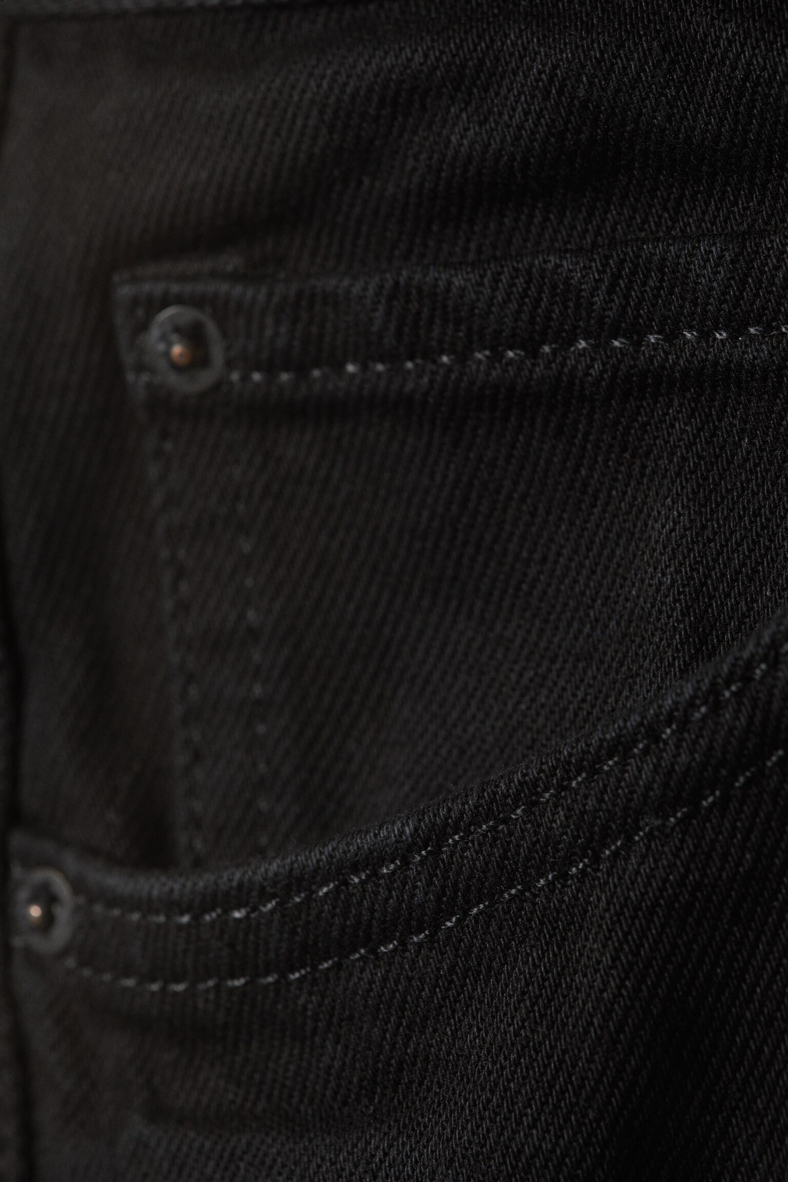 Astro Denim Loose Baggy Shorts - Black Rinse - Black/Blue Rinse - Dark Blue - 2