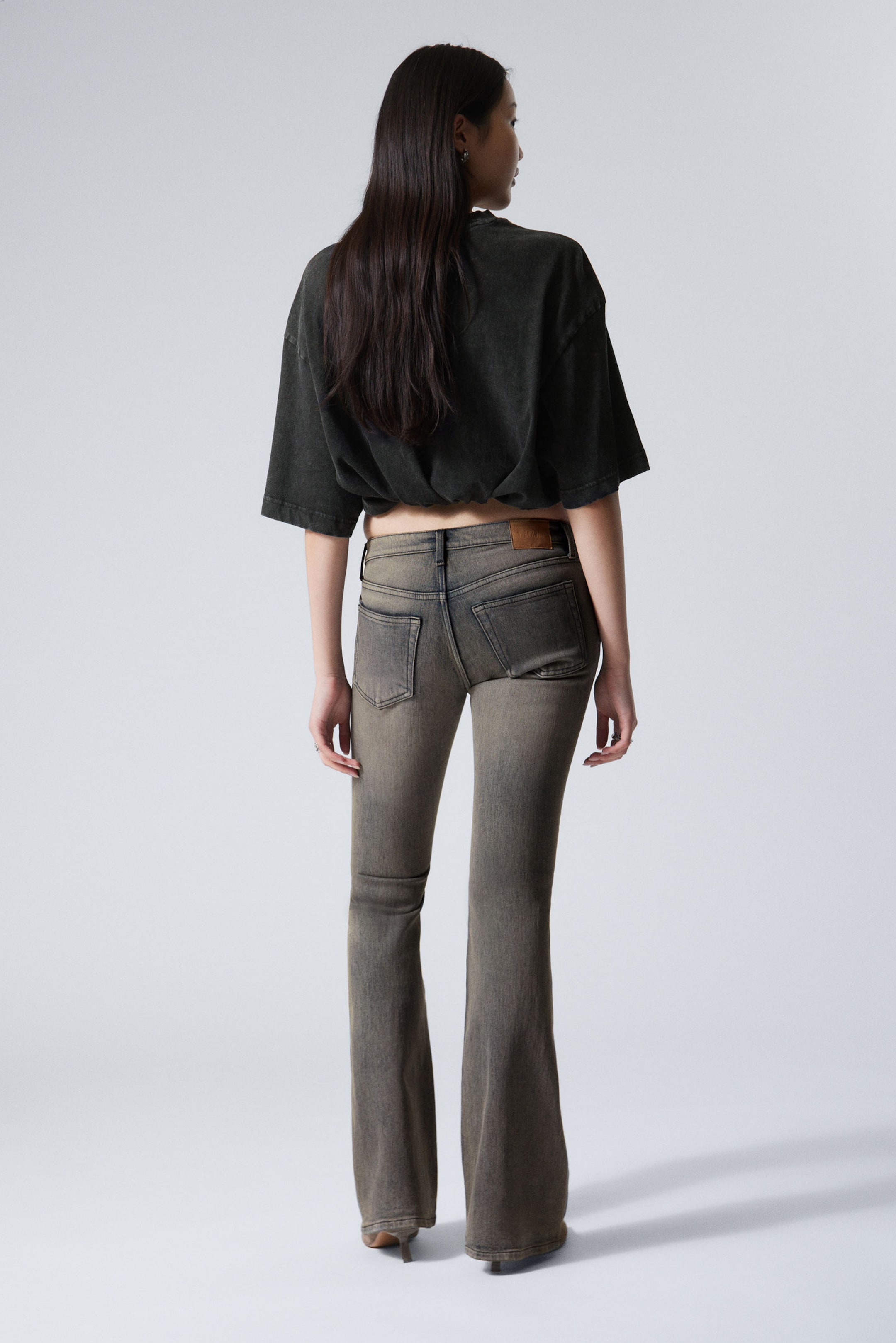 Blue Clay - Grey - Flame Low Rise Slim Flared Leg Jeans - 4