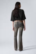 Blue Clay - Grey - Flame Low Rise Slim Flared Leg Jeans - 4