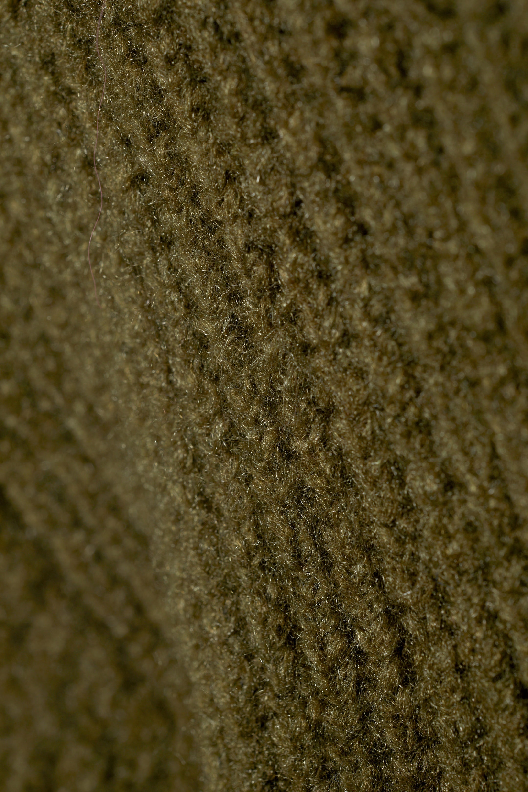 Khaki Green - Renzo Relaxed Wool Blend Turtleneck - 1