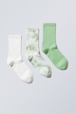 Leuchtendes Gelb - Batiksocken 3er-Pack - 0