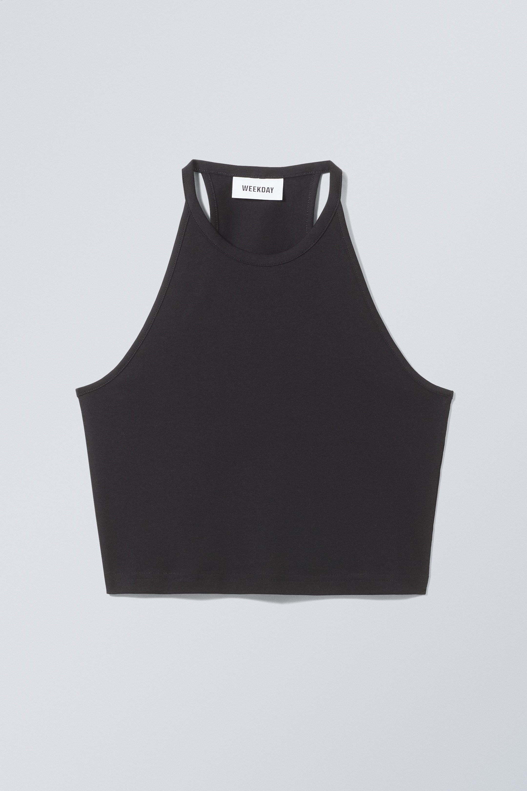 Schwarz - Crop-Trägertop - 1