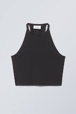 Schwarz - Crop-Trägertop - 0
