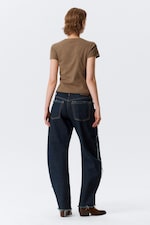 Washed Dark Beige - Slim Short-Sleeved Cotton T-shirt - 2