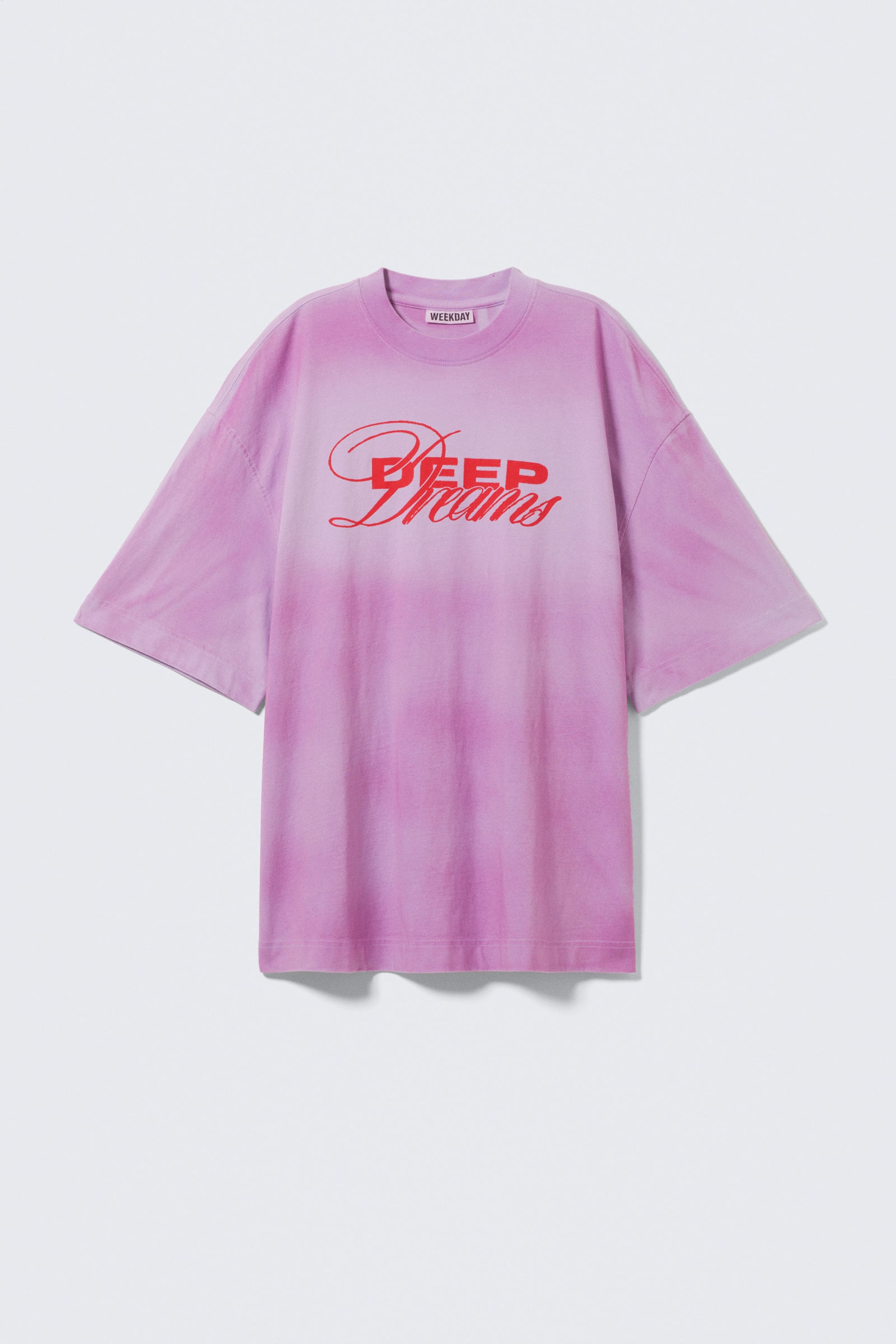 Light Lilac - Deep Dreams - Wide Oversized Printed T-shirt - 4