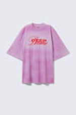 Light Lilac - Deep Dreams - Wide Oversized Printed T-shirt - 4
