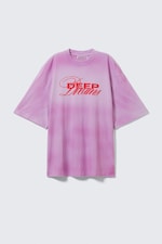 Licht lila - Deep Dreams - Wijd oversized T-shirt met print - 0
