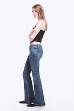 Dusky Blue - Mittelblau - Hour Low Waist Skinny Bootcut Jeans - 2