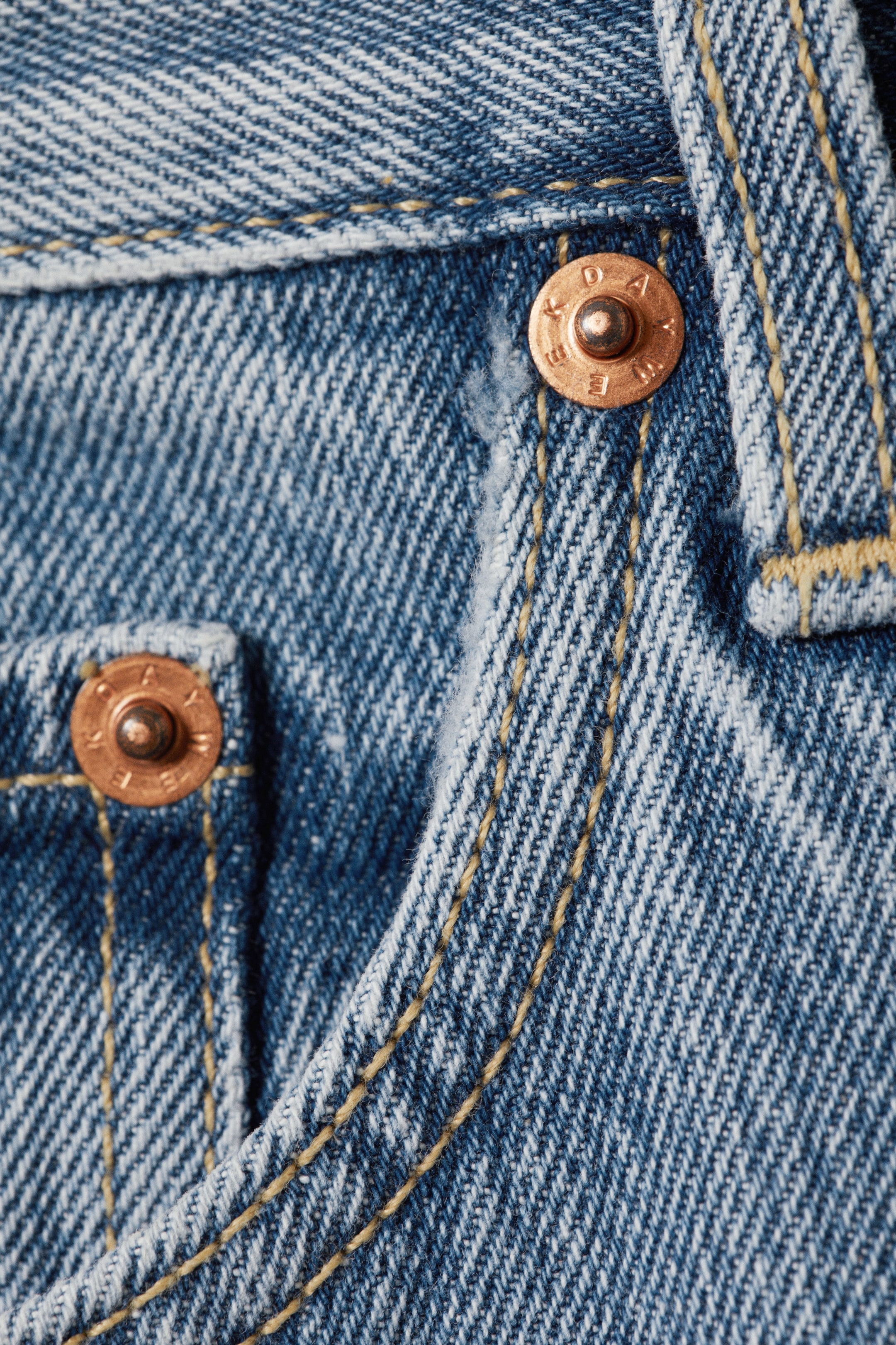 Blue Fade - Mittelblau - Meteor Low Waist Relaxed Straight Jeans - 1