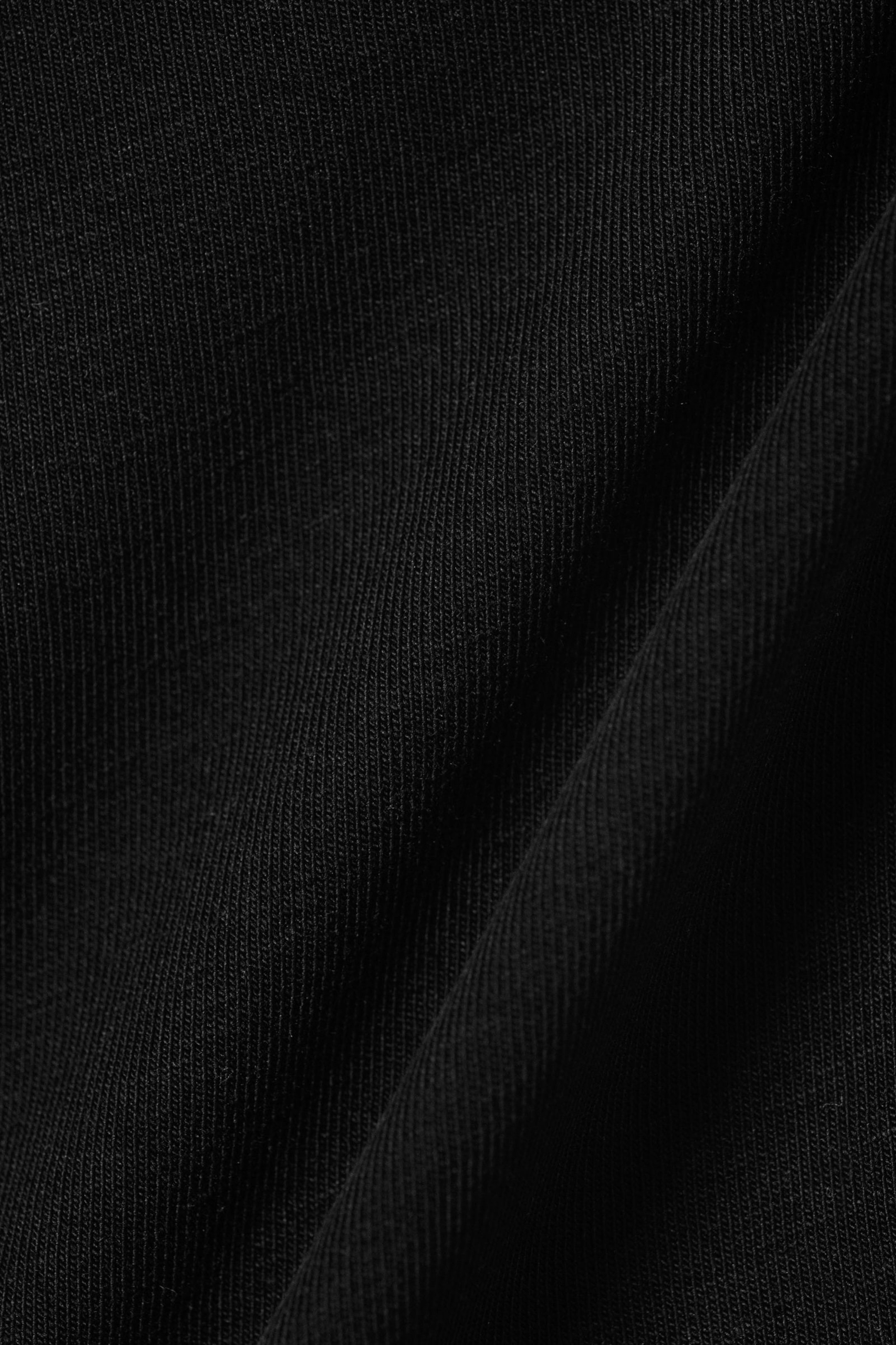 Black - Slim Fit Halterneck Strap Top - 5