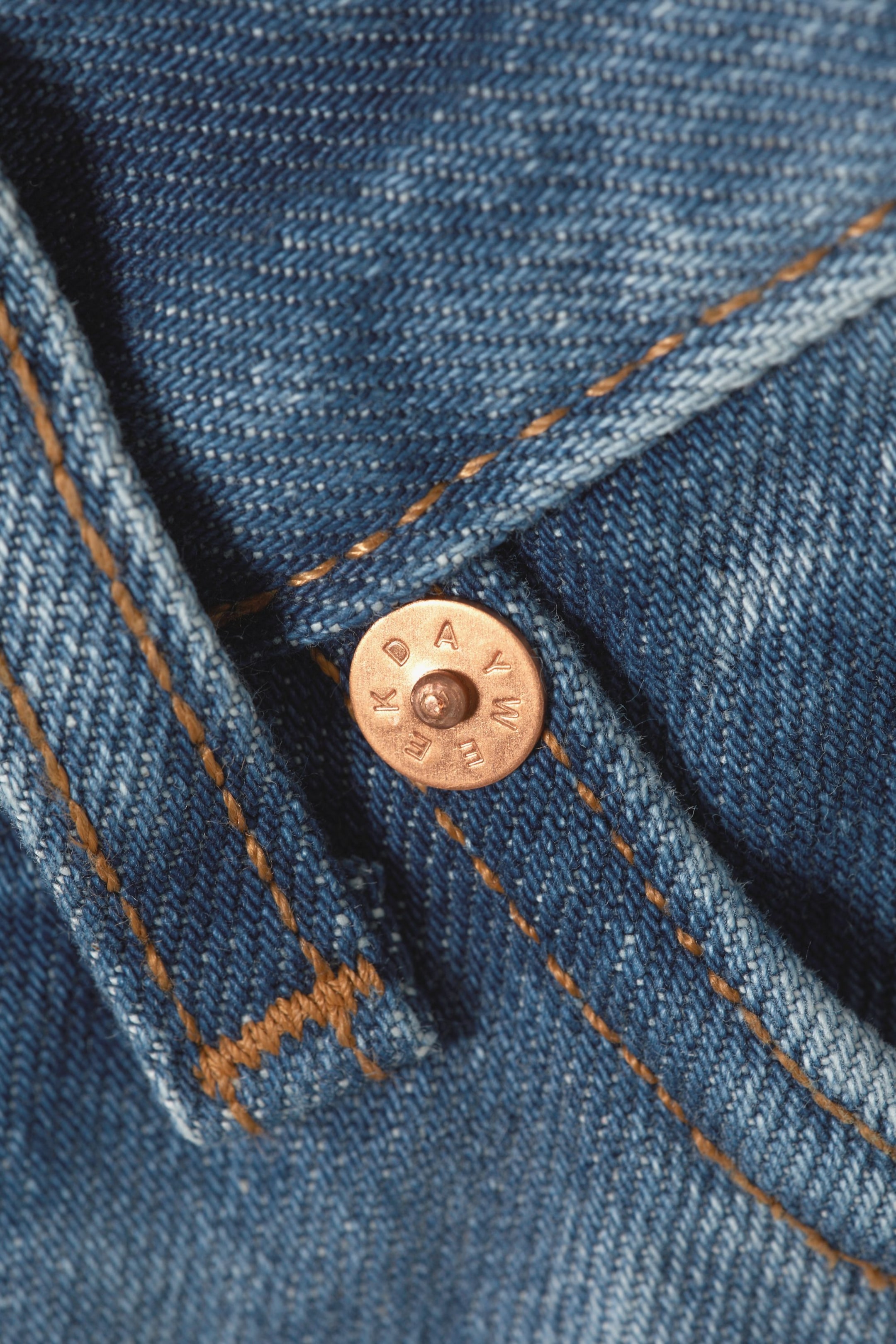 Wave Blue - Blå - Klean mid waist regular straight jeans - 1
