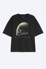 Off-black - Alien Loose Boxy T-shirt - 4
