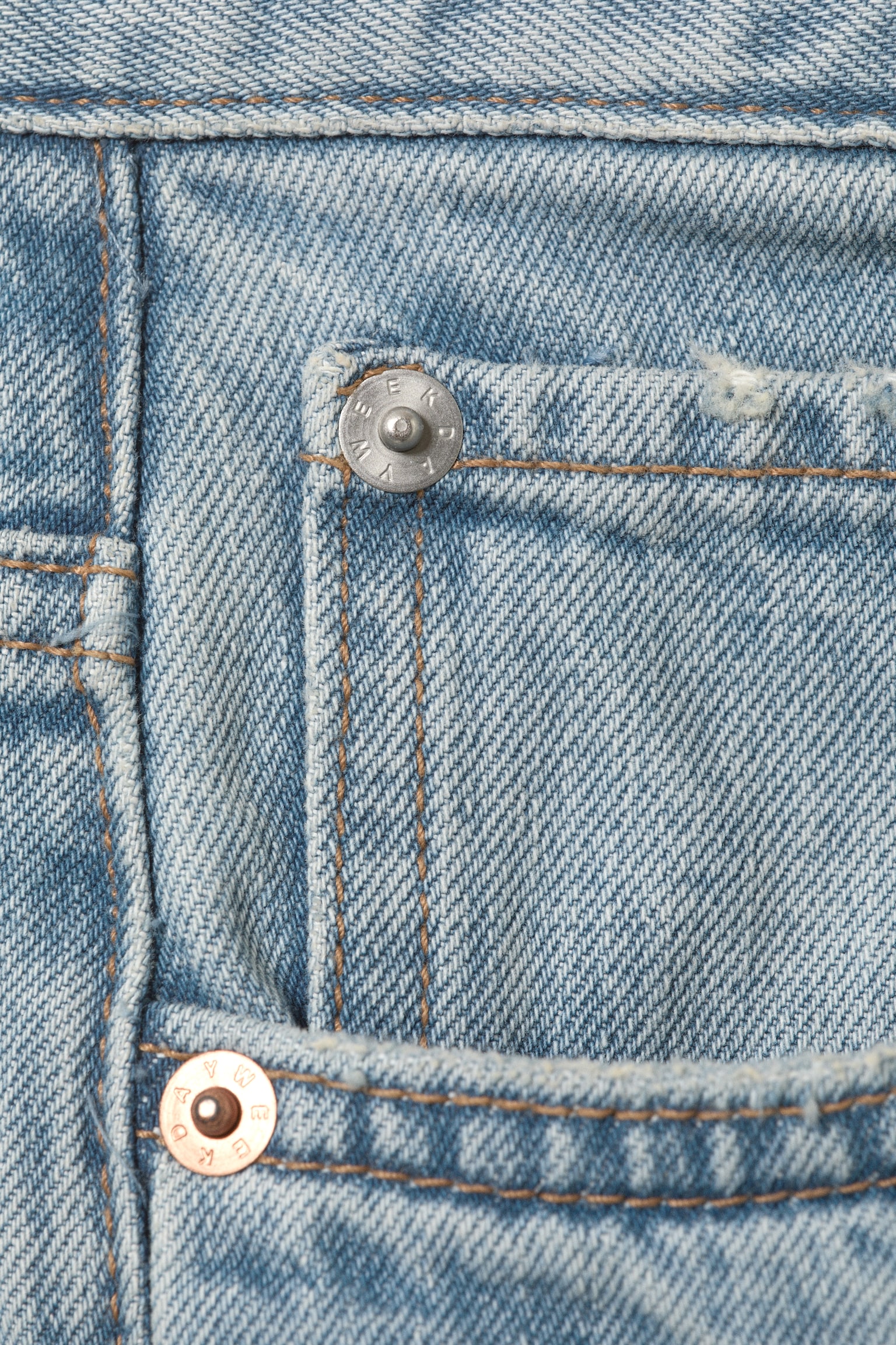 Meteor Low Rise Relaxed Straight Jeans - Kimberley Blue - Medium Blue/Dirty White - White/Black Rinse - Black - 3