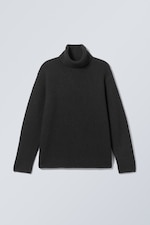 Black - Renzo Relaxed Wool Blend Turtleneck - 0