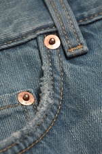 Gloria Blue - Medium Blue - Helix Low Rise Regular Flared Jeans - 6