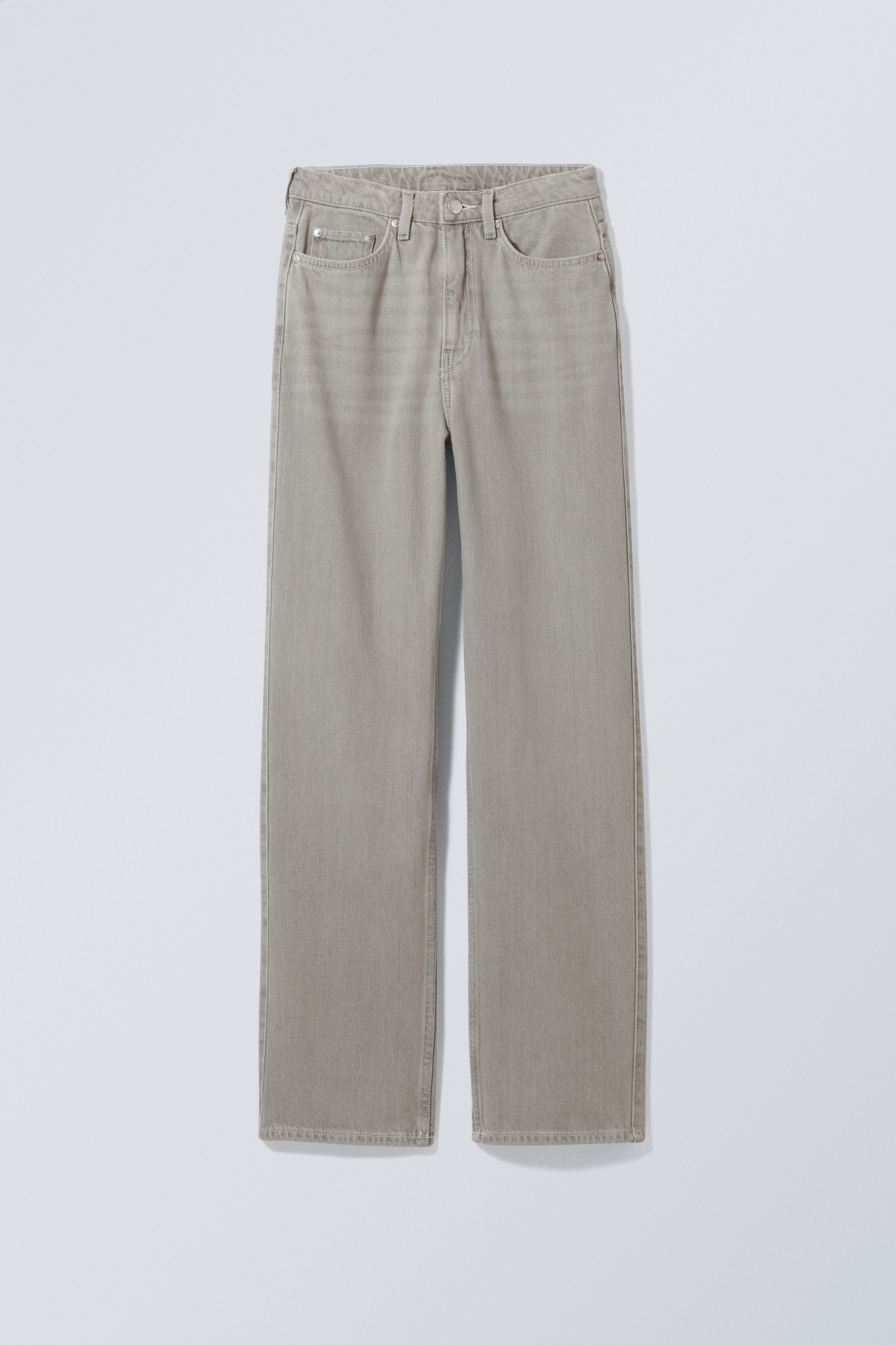 Summer grey - Rowe Super High Waisted Regular Straight Jeans - 0