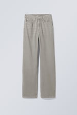 Summer grey - Rowe Super High Waisted Regular Straight Jeans - 0