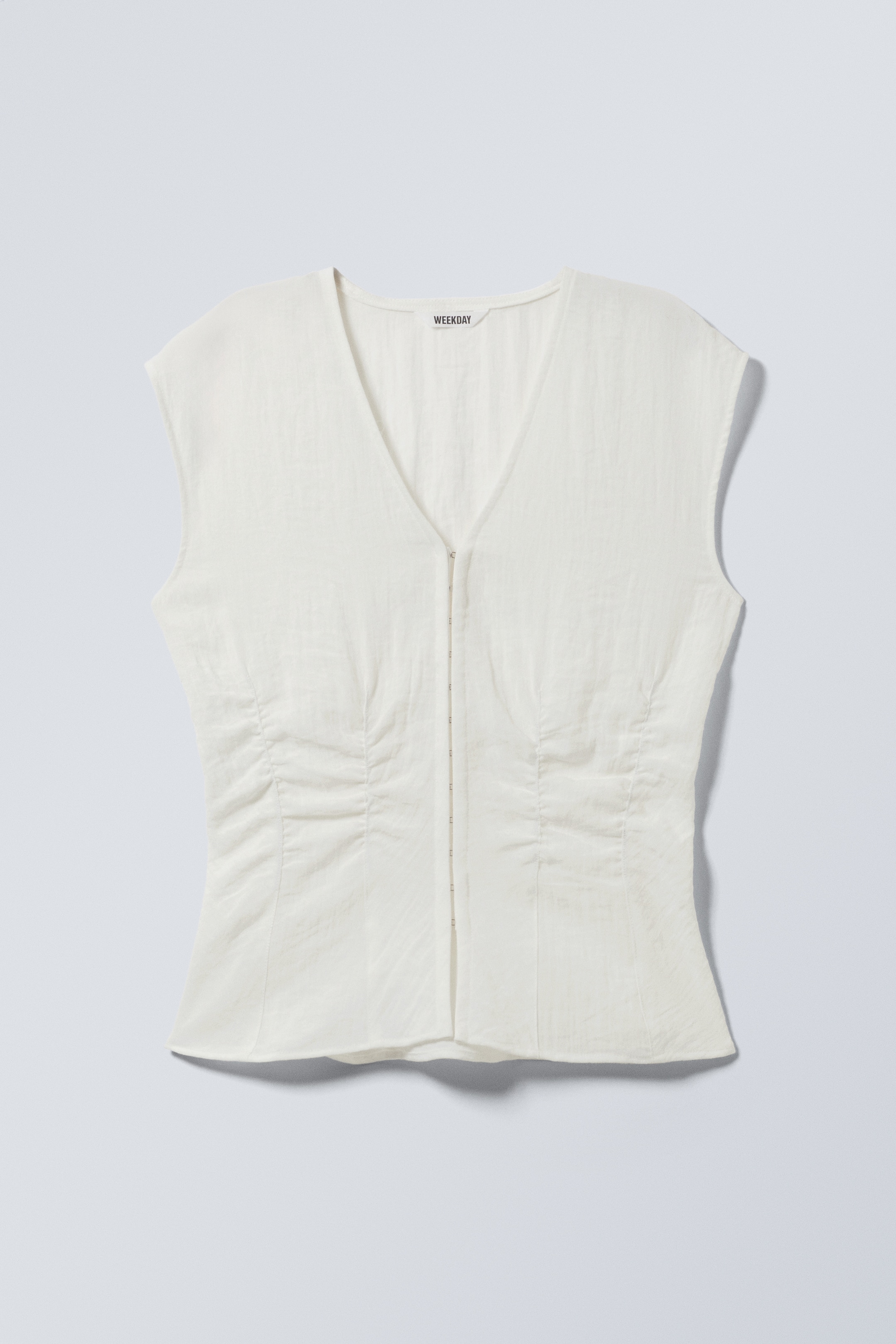 Zobrazit větší obrázek: Sleeveless Crinkle Top - White - ŽENY | H&M CZ 5