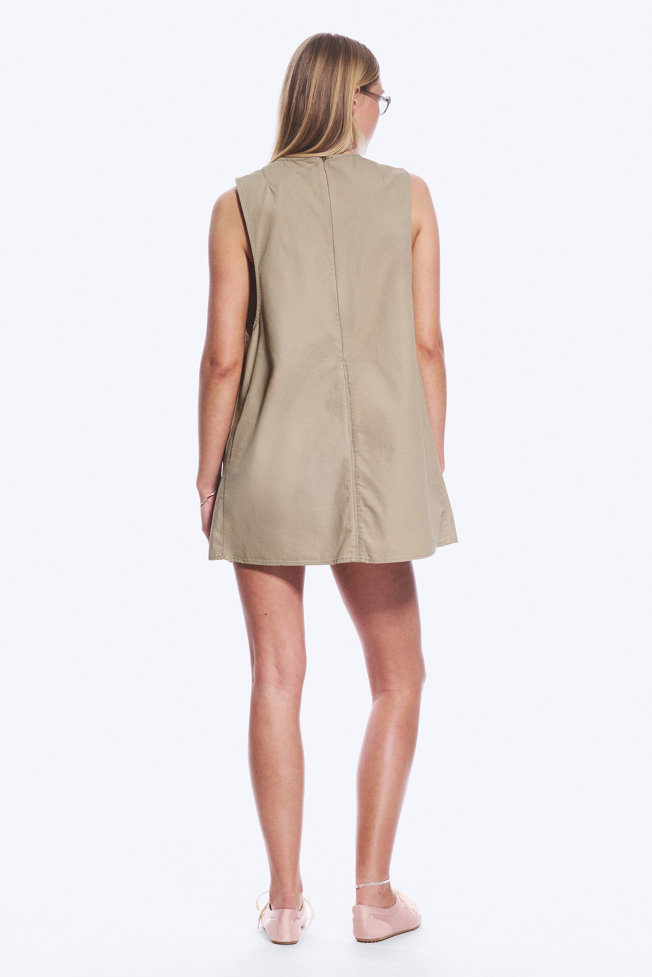 Beige - Mini-overgooier van katoenen canvas - 3