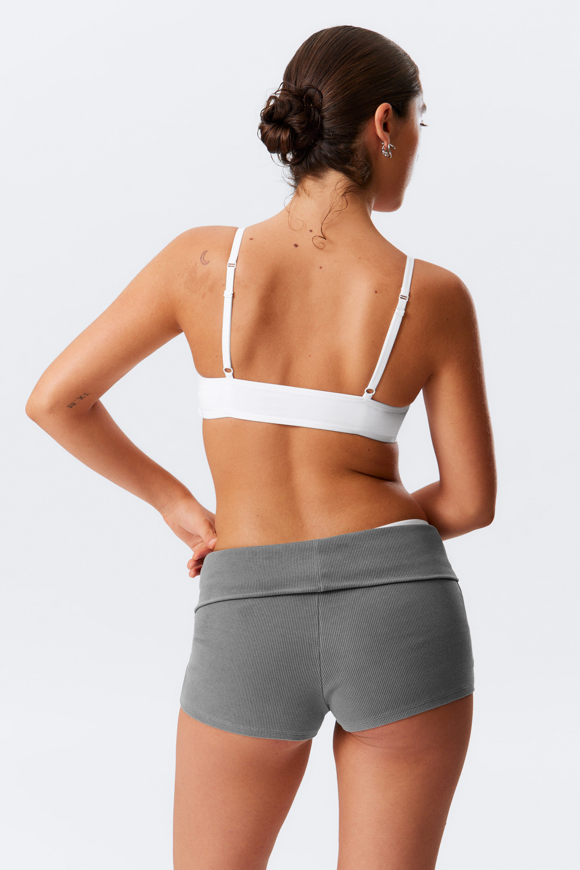 Weiß - Baumwoll-Bustier Inez mit tiefem Ausschnitt - 3