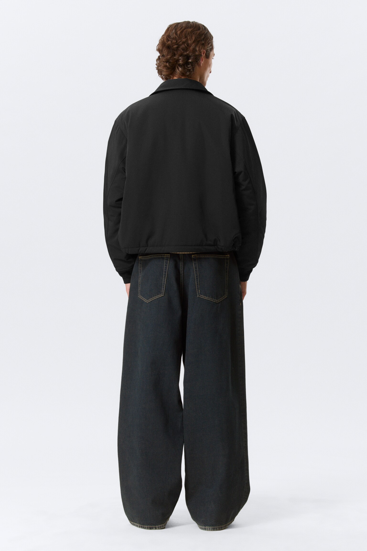 Veste zippée coupe ample - Noir - 5