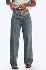 Tuscon Blue - Medium Blue - Dynasty Low Rise Loose Wide Jeans - 1
