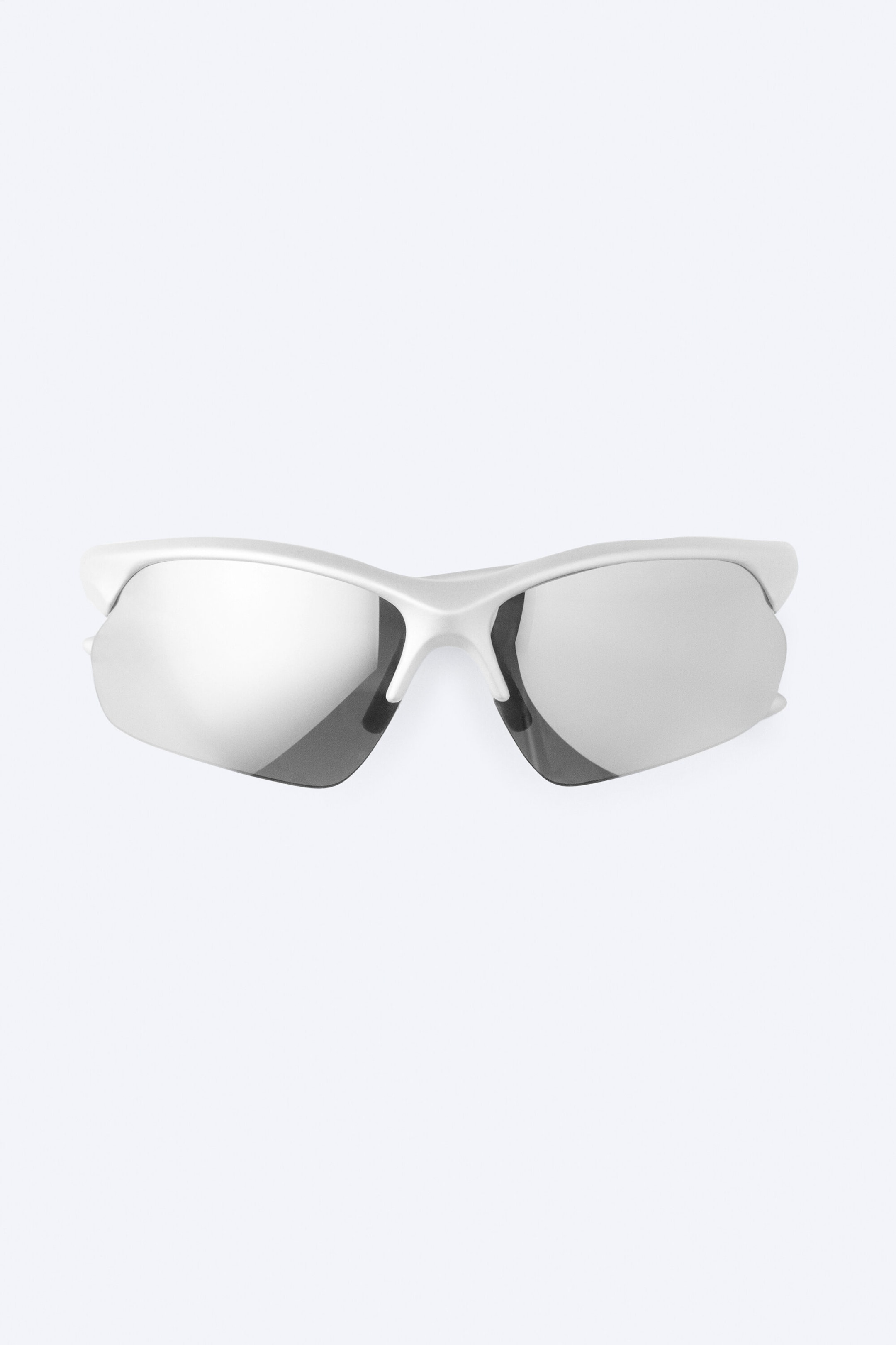 Grau - Reflektierende Gläser - Sportliche, markante Sonnenbrille - 2