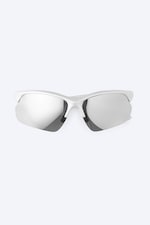 Grau - Reflektierende Gläser - Sportliche, markante Sonnenbrille - 2