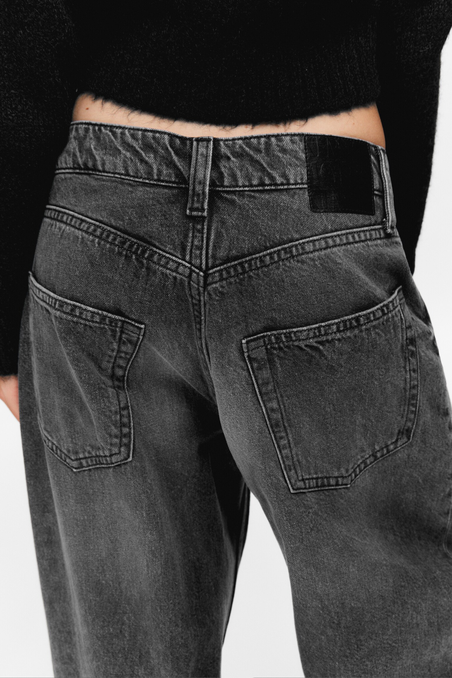 Peggy Low Rise Loose Baggy Leg Jeans - Haunted Black - Black/Aegean tie dye/Chaos Blue - Light Blue - 4